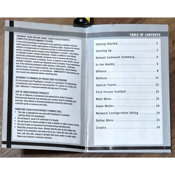 ESPN NFL 2K5 PlayStation 2 PS2 Original SEGA Instruction Book w/ TERRELL OWENS - Picture 3 of 6